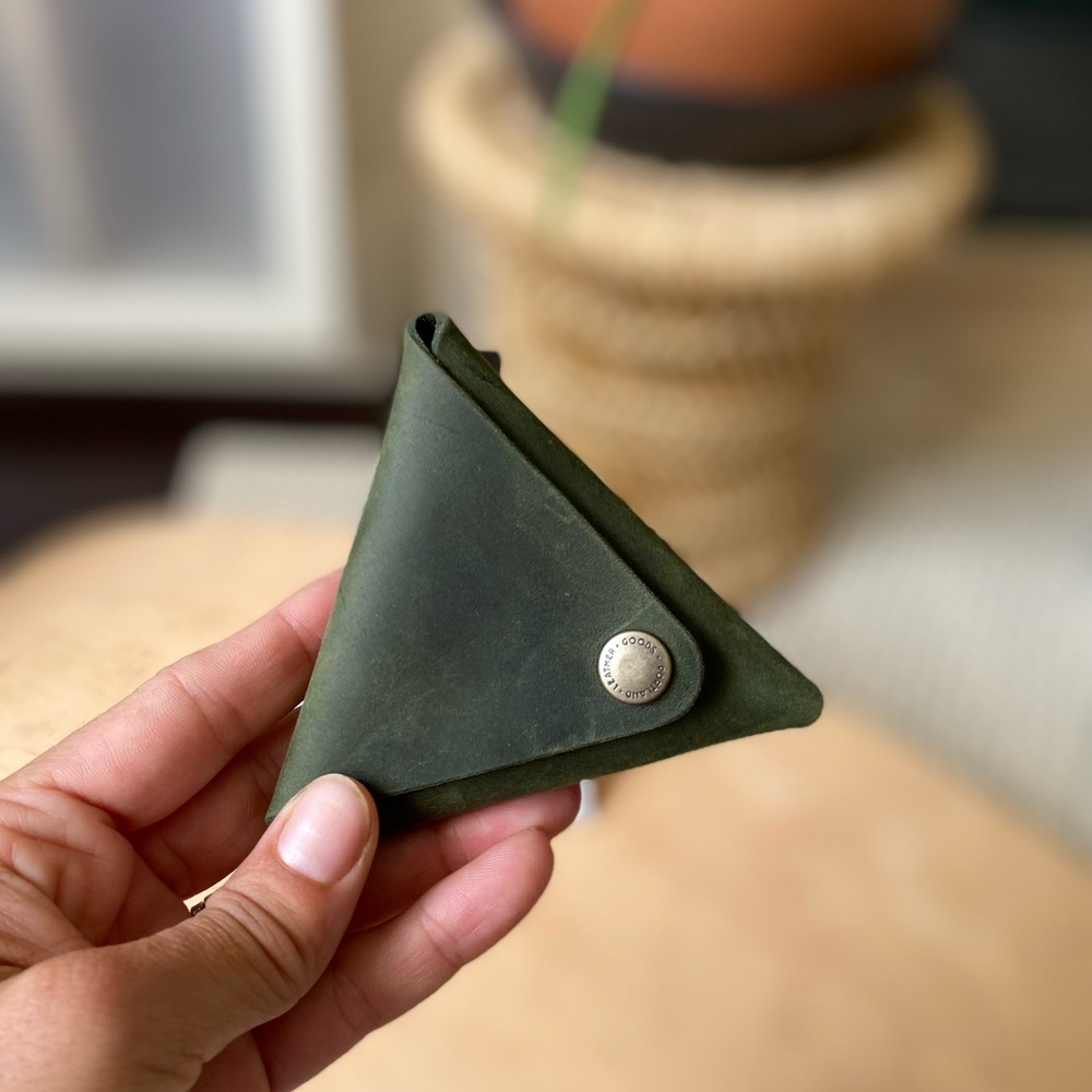 Portland Leather Goods Brushed Green Triangle